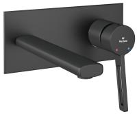 Встраиваемый смеситель для раковины Wellsee ONCE! and forever 182412001 (с внутренней частью), черный