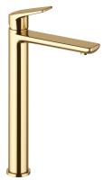 Высокий смеситель для раковины на столешницу Wellsee ICON! for life 182308000, золотой