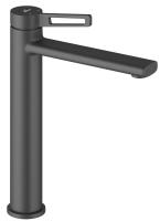 Высокий смеситель для раковины на столешницу Wellsee ONCE! and forever 182407000, черный