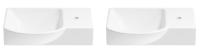Набор 2 в 1 Wellsee WC Area 151807001, подвесные/накладные раковины 2 шт, 45 см
