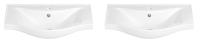 Набор 2 в 1 Wellsee Bisou 151203001, подвесные/мебельные раковины 2 шт, 55 см