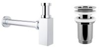 Набор 2 в 1 Сифон + выпуск для раковины Wellsee Drainage System 182109004