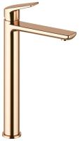 Высокий смеситель для раковины на столешницу Wellsee ICON! for life 182309000, розовое золото