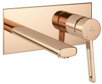 Встраиваемый смеситель для раковины Wellsee ONCE! and forever 182414001 (с внутренней частью), розовое золото