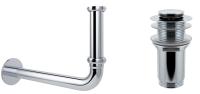 Набор 2 в 1 Сифон для раковины + донный клапан Wellsee Drainage System 182101002