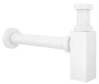 Сифон для раковины Wellsee Drainage System 182113000, латунь, матовый белый