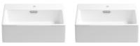 Набор 2 в 1 Wellsee Graceful Pro 150901001, подвесные/накладные раковины 2 шт, 43 см