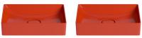 Набор 2 в 1 Wellsee Pure BY Wellsee 150710001, накладные раковины 2 шт, 50 см, красный