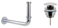 Набор 2 в 1 Сифон для раковины + донный клапан Wellsee Drainage System 182101003