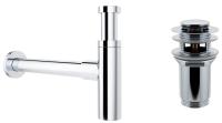 Набор 2 в 1 Сифон для раковины + донный клапан Wellsee Drainage System 182119001