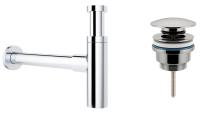 Набор 2 в 1 Сифон для раковины + донный клапан Wellsee Drainage System 182119003