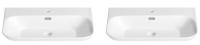 Набор 2 в 1 Wellsee Eclatant 2.0 151401001, накладные раковины 2 шт, 65 см