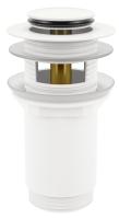 Донный клапан для раковины с переливом Wellsee Drainage System 182133000, латунь, матовый белый