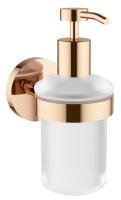 Дозатор для жидкого мыла с держателем Wellsee Finishing Touch 182514000, розовое золото