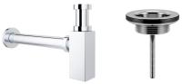 Набор 2 в 1 Сифон + выпуск для раковины Wellsee Drainage System 182109005