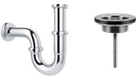 Набор 2 в 1 Сифон + выпуск для раковины Wellsee Drainage System 182102005