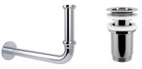 Набор 2 в 1 Сифон + выпуск для раковины Wellsee Drainage System 182101004