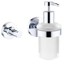 Набор аксессуаров для ванной 2 в 1 Wellsee Finishing Touch: дозатор для мыла и крючок 182511001