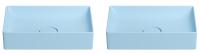 Набор 2 в 1 Wellsee Pure BY Wellsee 150708001, накладные раковины 2 шт, 50 см, голубой