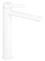 Высокий смеситель для раковины на столешницу Wellsee ONCE! and forever 182410000, белый