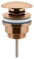 Универсальный донный клапан для раковины Wellsee Drainage System 182142000, для умывальников с переливом/без перелива, латунь, розовое золото
