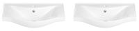 Набор 2 в 1 Wellsee Bisou 151204001, подвесные/мебельные раковины 2 шт, 60 см