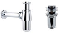 Набор 2 в 1 Сифон для раковины + донный клапан Wellsee Drainage System 182103001