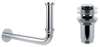 Набор 2 в 1 Сифон для раковины + донный клапан Wellsee Drainage System 182101001
