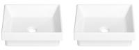 Набор 2 в 1 Wellsee Doux 150501001, накладные раковины 2 шт, 40 см