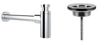 Набор 2 в 1 Сифон + выпуск для раковины Wellsee Drainage System 182104005