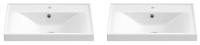Набор 2 в 1 Wellsee FreeDom 151101001, подвесные/мебельные раковины 2 шт, 50 см