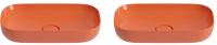 Набор 2 в 1 Wellsee Croquis 150308001, накладные раковины 2 шт, 60 см, оранжевый