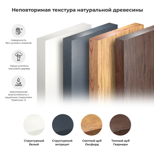 Влагостойкая столешница под накладную раковину Wellsee Genuine Tree 162005000, 80x50 см, структурный антрацит