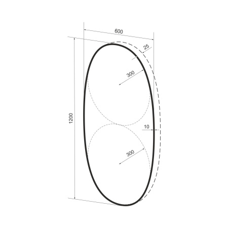 Влагостойкое зеркало с подсветкой для ванной комнаты Wellsee 7 Rays' Spectrum 172201560, 60 х 120 см