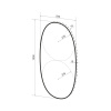 Влагостойкое овальное зеркало Wellsee 7 Rays' Spectrum 172201460, 55 х 100 см