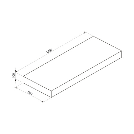 Влагостойкая столешница под накладную раковину Wellsee Genuine Tree 162015000, 120 x 50 см, темный дуб Гварнери