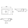 Набор 2 в 1 Wellsee WC Area 151805001, подвесные/мебельные раковины 2 шт,  45 см
