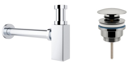 Набор 2 в 1 Сифон для раковины + донный клапан Wellsee Drainage System 182109003