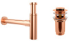 Набор 2 в 1 Сифон для раковины + донный клапан Wellsee Drainage System 182122001, розовое золото