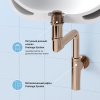 Сифон для раковины Wellsee Drainage System 182127000, латунь, розовое золото