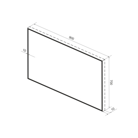 Влагостойкое зеркало Wellsee 7 Rays' Spectrum 172200690, 90 х 70 см