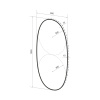 Влагостойкое овальное зеркало Wellsee 7 Rays' Spectrum 172201480, 60 х 120 см