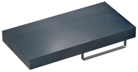 Набор 2 в 1 Wellsee Genuine Tree 162006003, столешница под раковину (100 х 50 см, структурный антрацит), полотенцедержатель (полированная нержавеющая сталь)