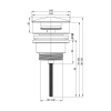 Универсальный донный клапан для раковины Wellsee Drainage System 182143000, для умывальников с переливом/без перелива, латунь, матовый белый