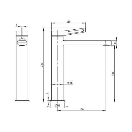Высокий смеситель для раковины на столешницу Wellsee ONCE! and forever 182410000, белый