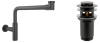 Набор 2 в 1 Сифон для раковины + донный клапан Wellsee Drainage System 182125001, матовый черный