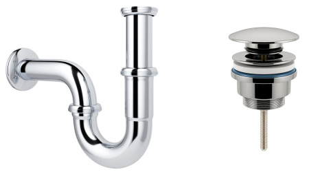 Набор 2 в 1 Сифон для раковины + донный клапан Wellsee Drainage System 182102003