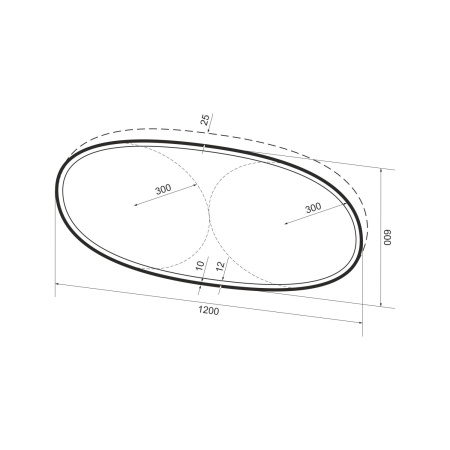 Влагостойкое зеркало с подсветкой для ванной комнаты Wellsee 7 Rays' Spectrum 172201650, 120 х 60 см