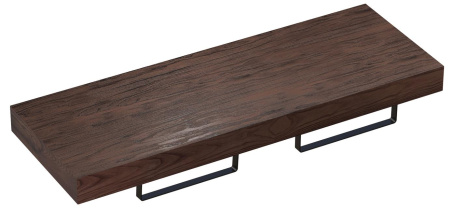 Набор 3 в 1 Wellsee Genuine Tree 162015006, столешница под раковину 1 шт (120 х 50 см,темный дуб Гварнери), полотенцедержатель 2 шт (матовый черный)