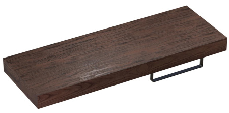 Набор 2 в 1 Wellsee Genuine Tree 162015005, столешница под раковину (120 х 50 см, темный дуб Гварнери), полотенцедержатель (матовый черный)